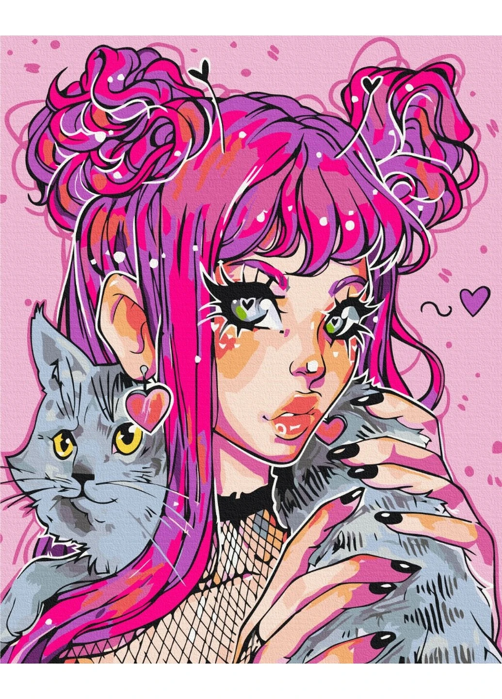 Картина за номерами Котячий погляд @nila_art_art 40x50 см Brushme (257840777)