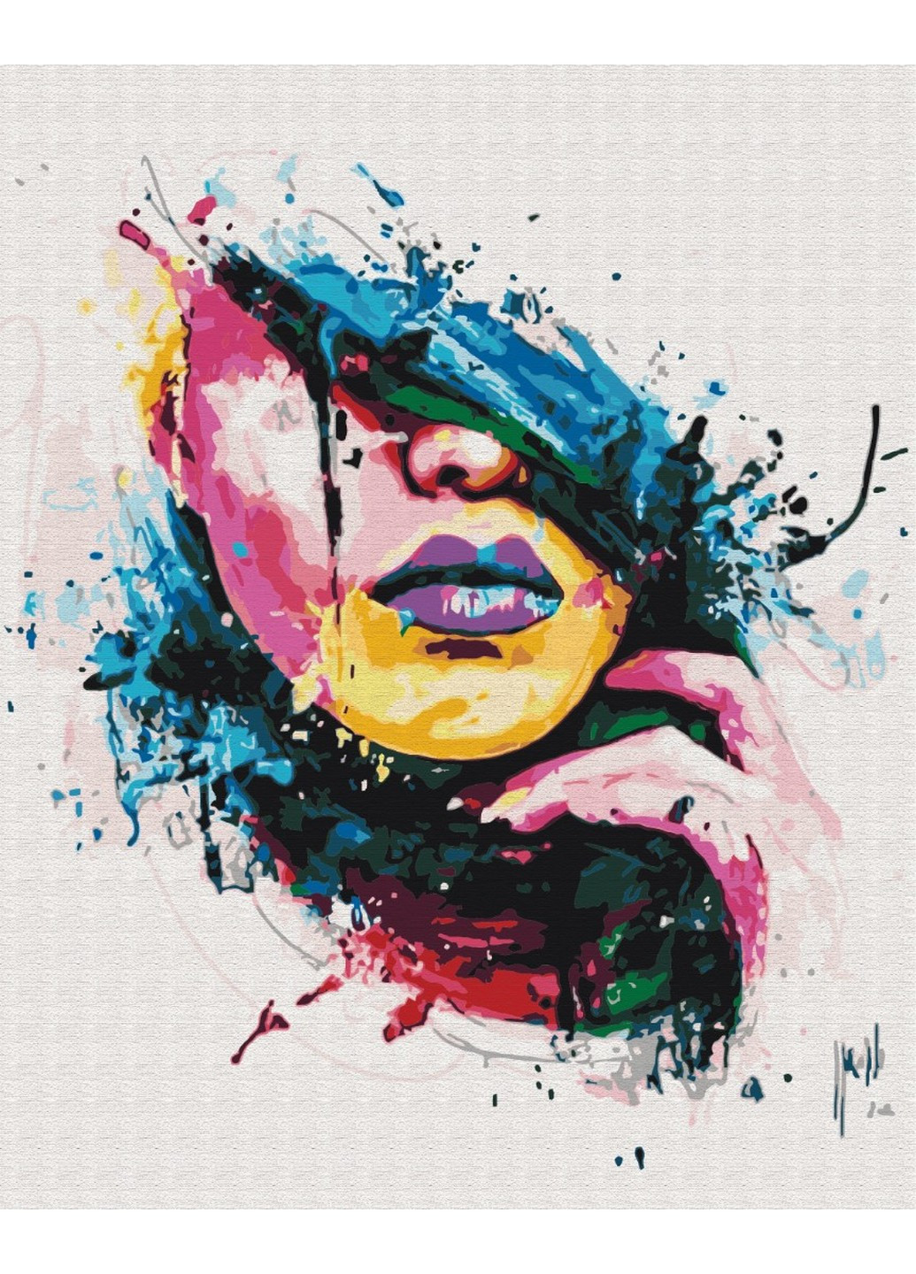 Картина за номерами Барвиста дівчина 40x50 см Brushme (257841019)