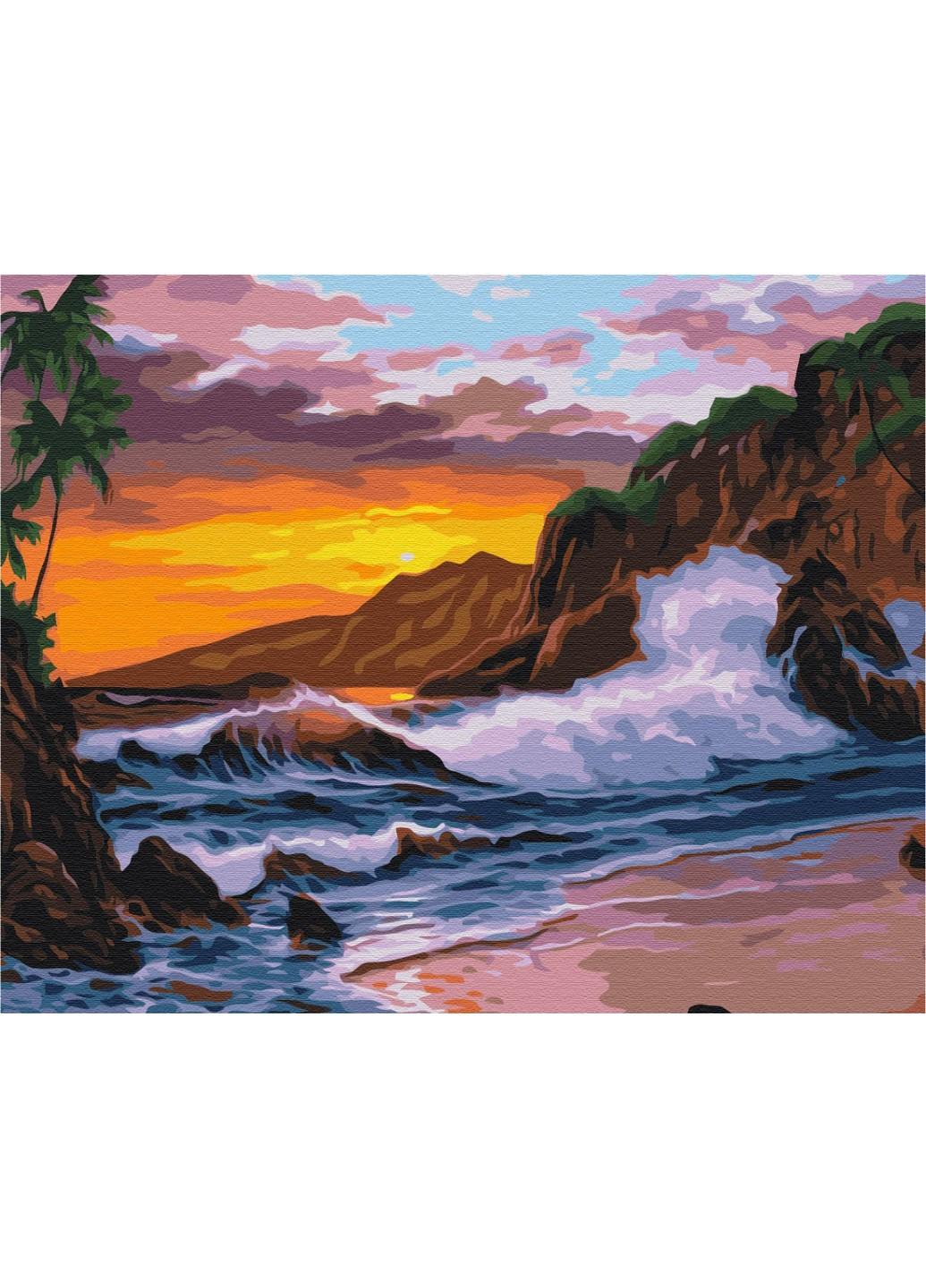 Картина за номерами Морські хвилі 40x50 см Brushme (257840892)