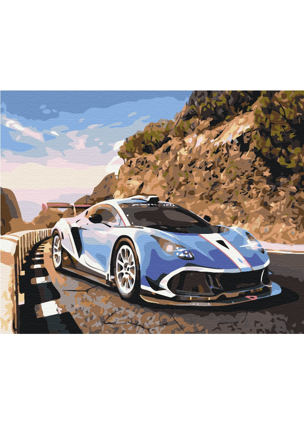 Картина за номерами "Спорткар біля гір" 40х50 см Brushme (257841130)