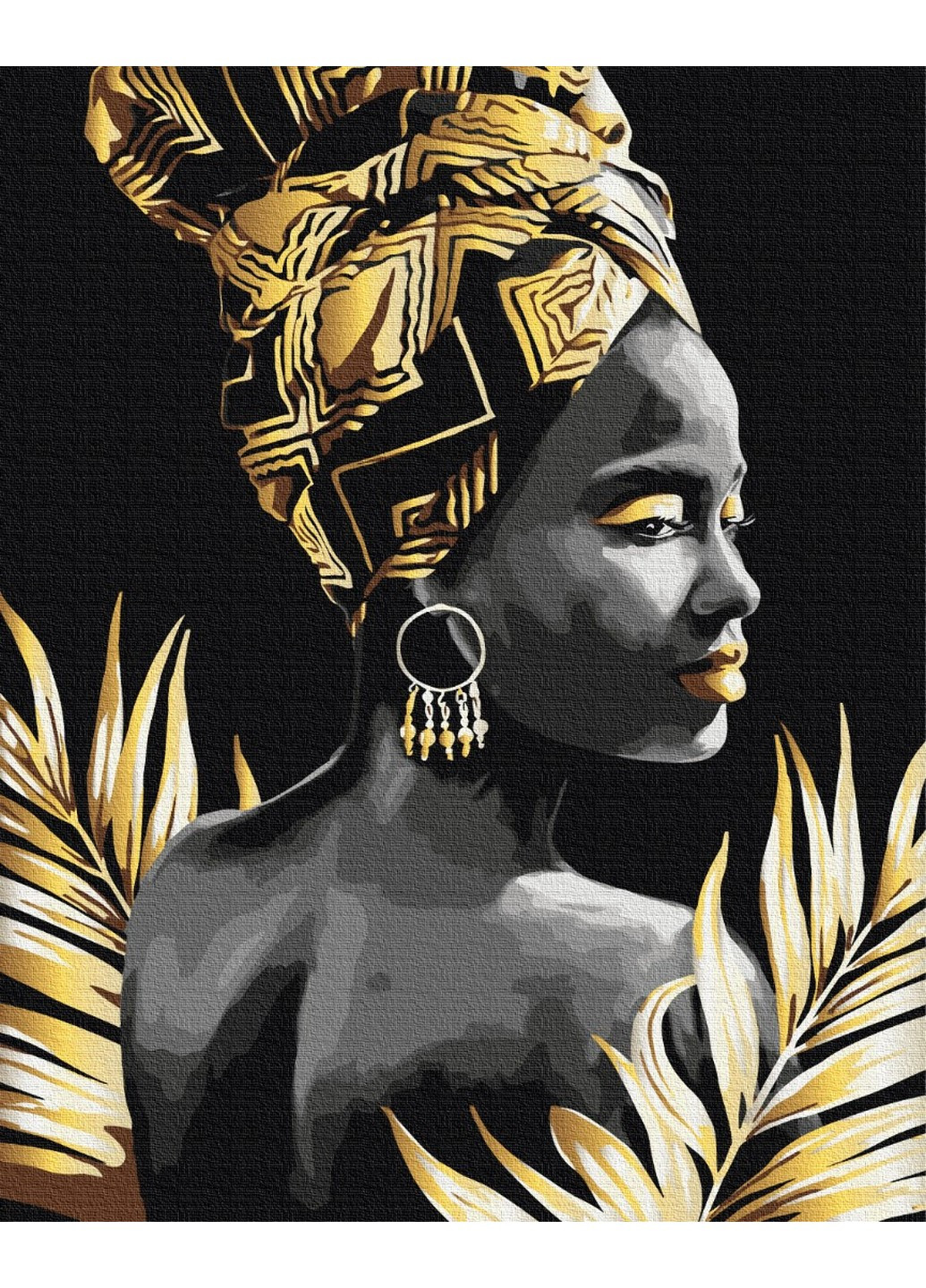 Картина за номерами Жіночність. Золота фарба 40x50 см Brushme (257840884)