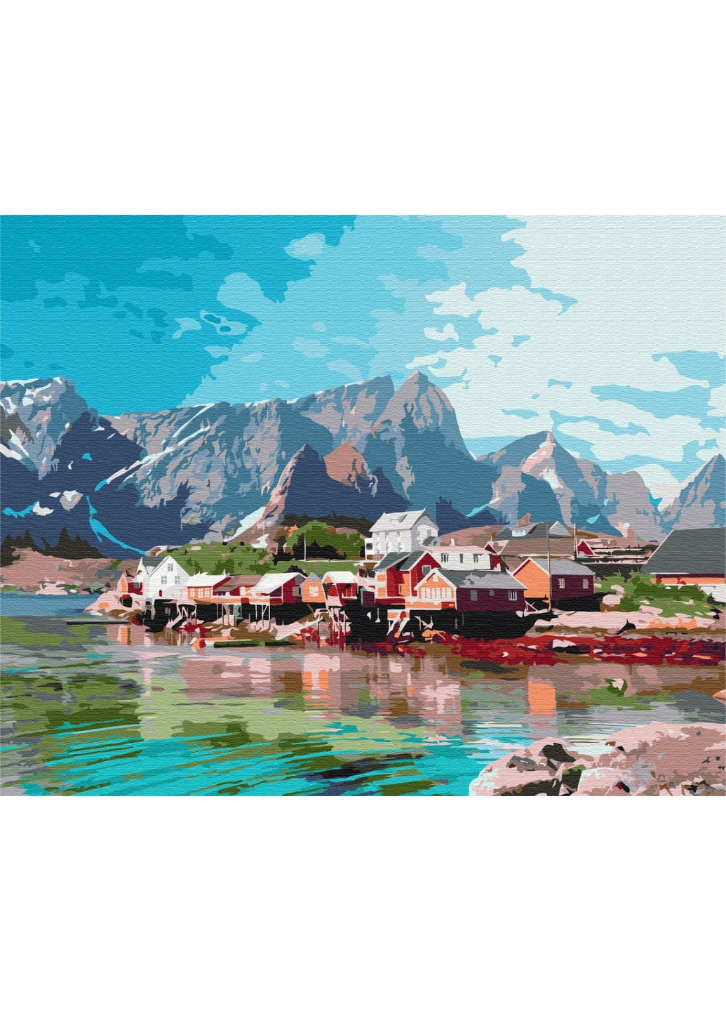 Картина по номерам Поселок в хрустальных горах 40x50 см Brushme (257841183)