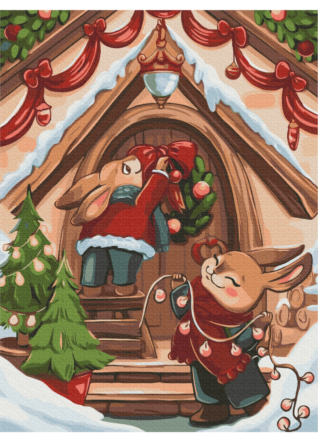 Картина по номерам Праздничные зайчики © Лазаренко Елена 30x40 см Brushme (257840771)