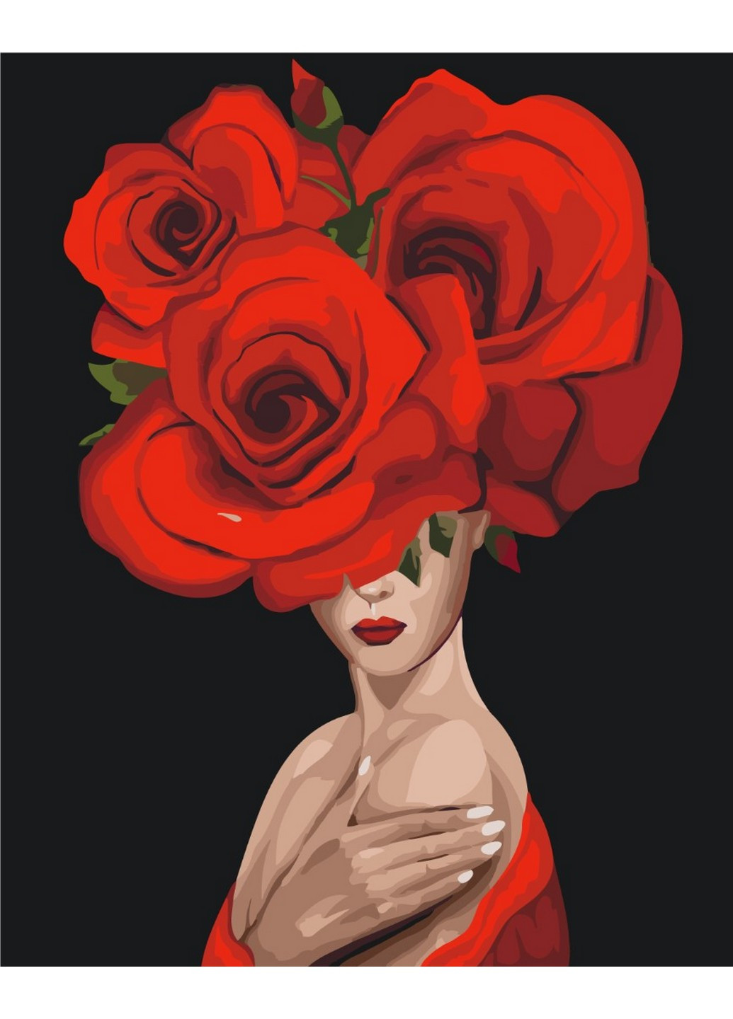 Картина за номерами Королева троянд 40x50 см Brushme (257840662)