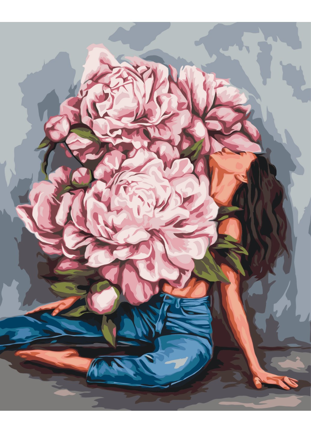 Картина по номерам Водоворот пионов @Дарья Михайлишина 40x50 см Brushme (257840673)
