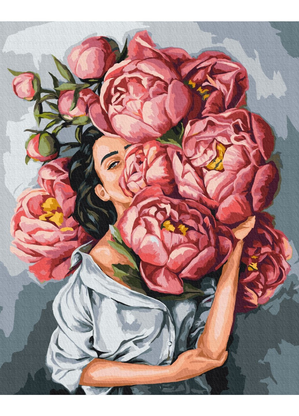 Картина по номерам В облаке пионов © Mykhailyshyna Daria 40x50 см Brushme (257840946)