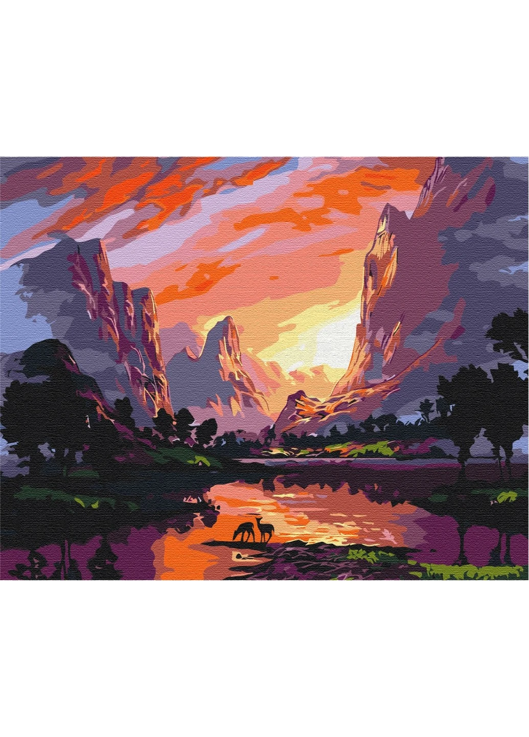 Картина по номерам Яркий закат в горах 40x50 см Brushme (257840723)