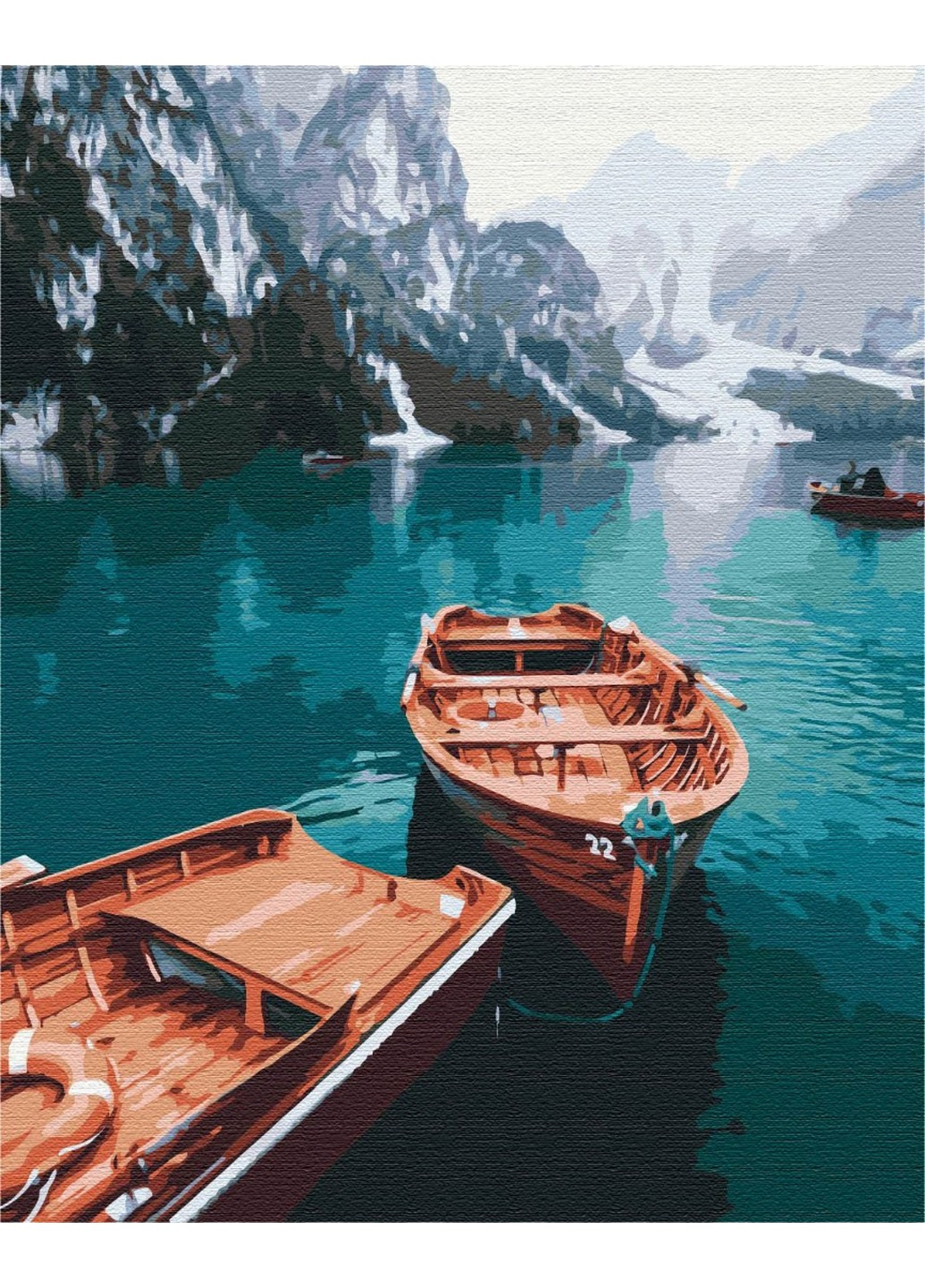 Картина за номерами Човни на високогірному озері 40x50 см Brushme (257840924)