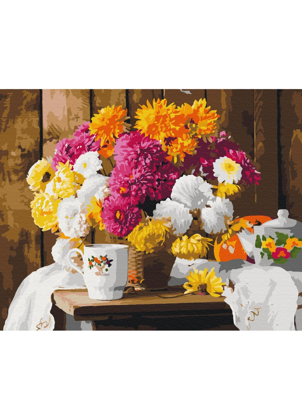 Картина за номерами Осіннє чаювання 40x50 см Brushme (257840860)