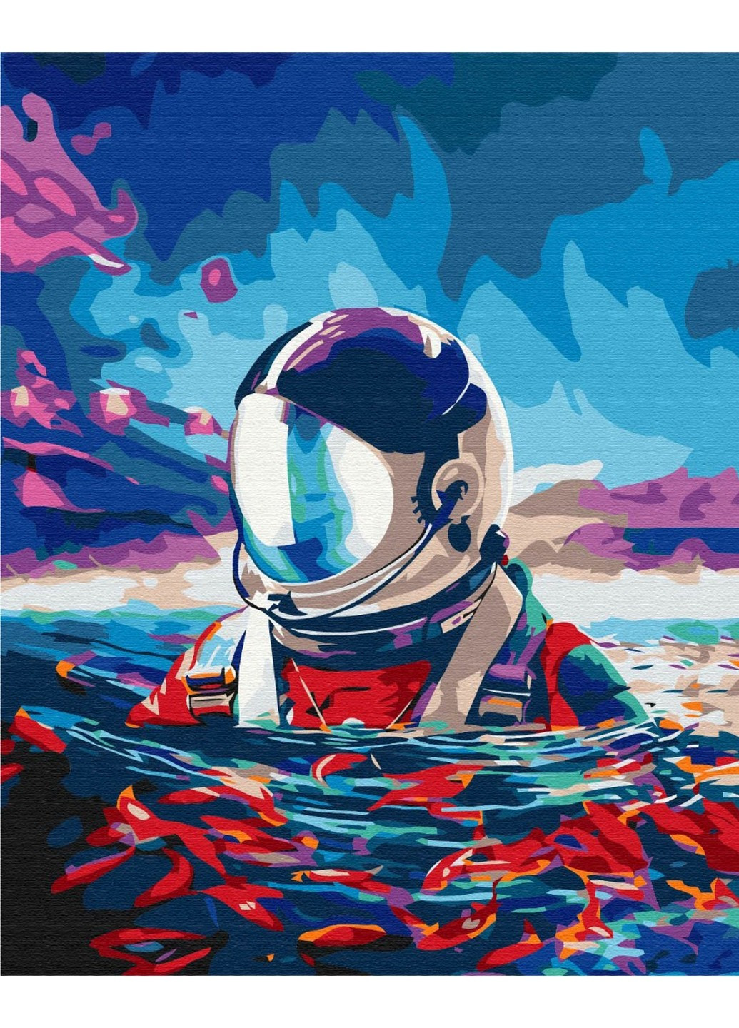 Картина за номерами Астронавт та рибки 40x50 см Brushme (257840846)