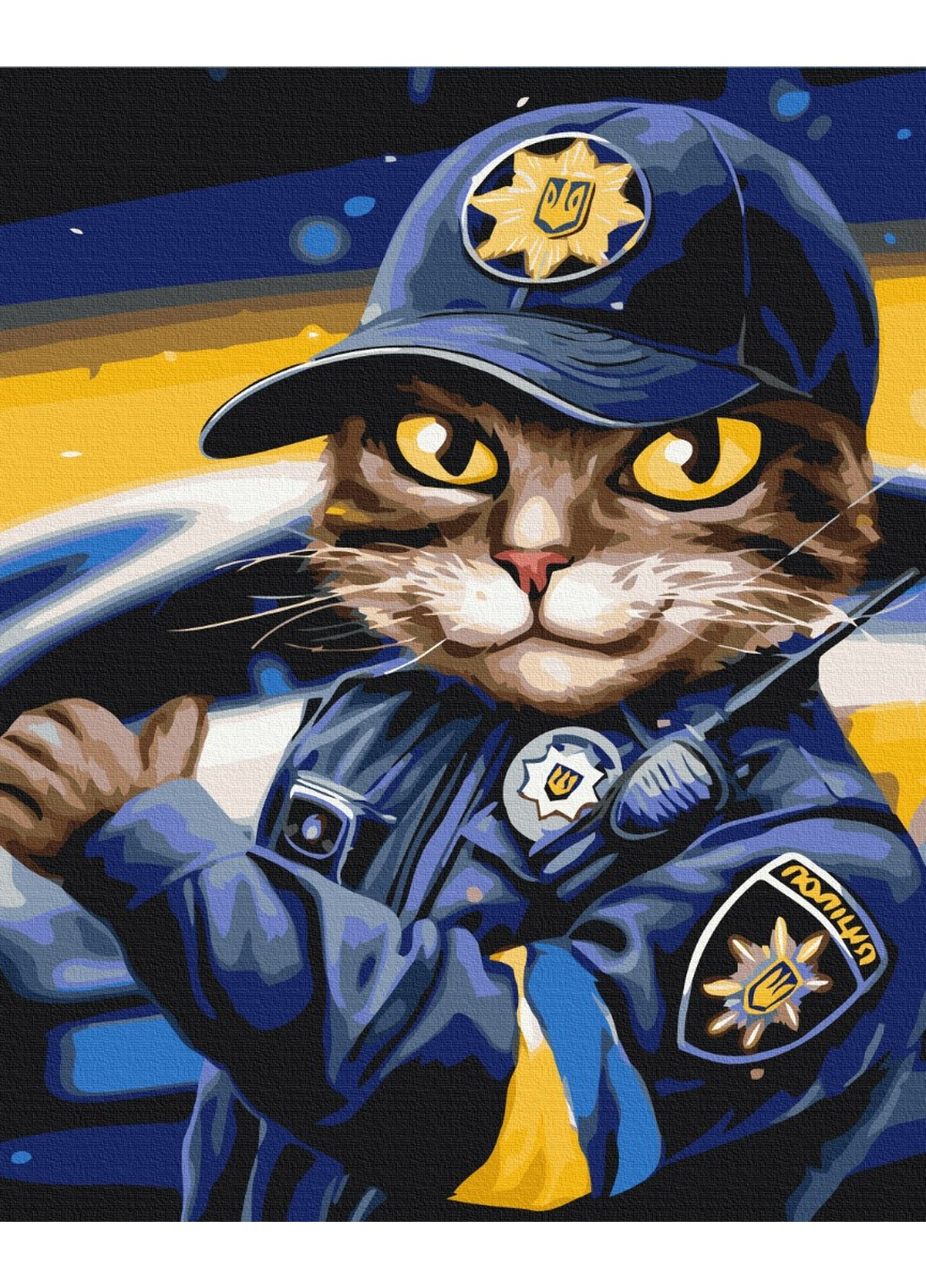 Картина за номерами Поліцейський кіт Маріанна Пащук 40x50 см Brushme (257840848)
