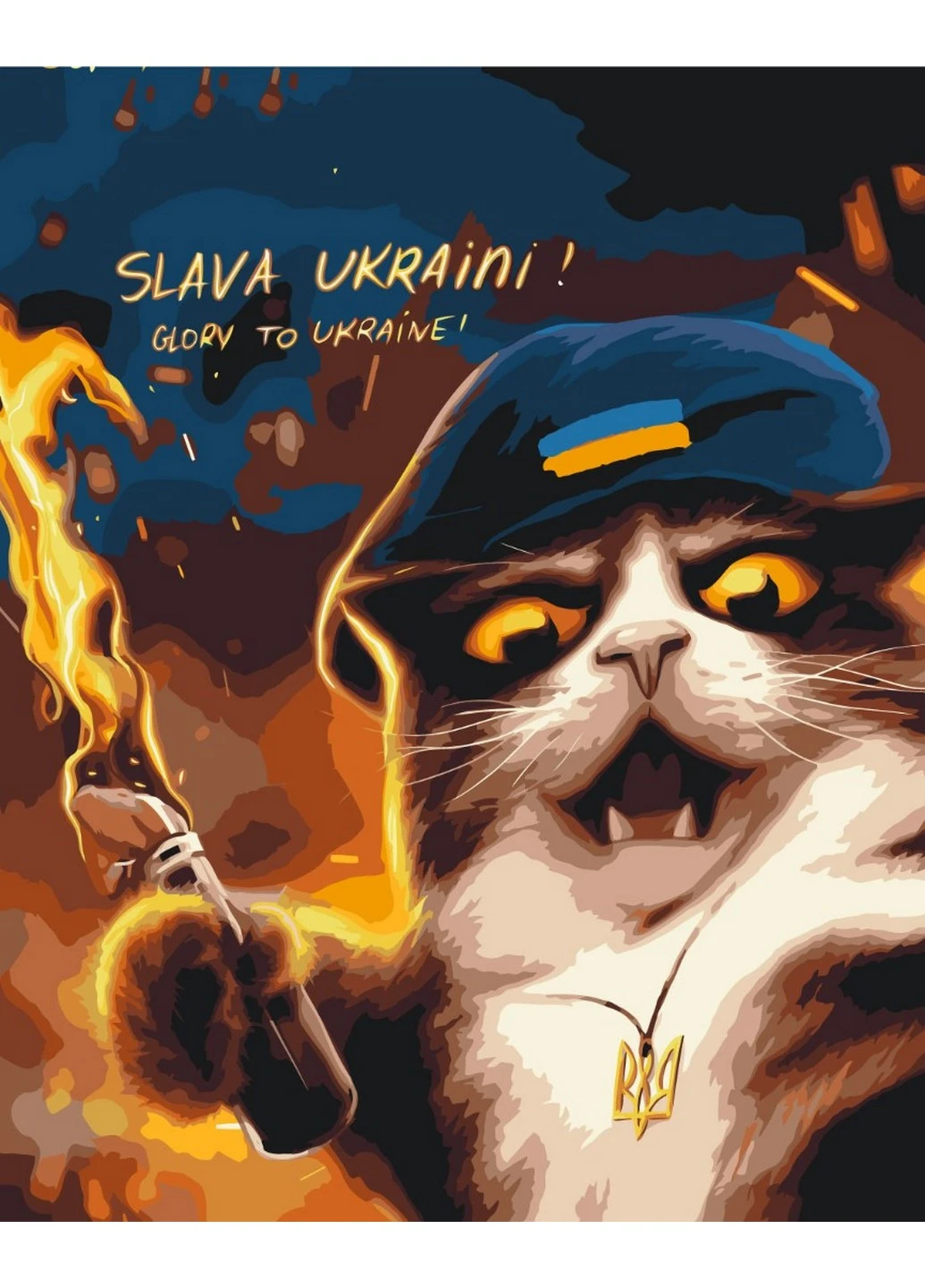 Картина по номерам Котик повстанец ©Марианна Пащук 40x50 см Brushme (257840754)