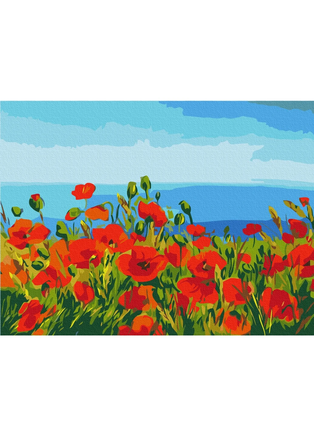 Картина по номерам Поле маков в Аржантее. Клод Моне 30x40 см Brushme (257840731)