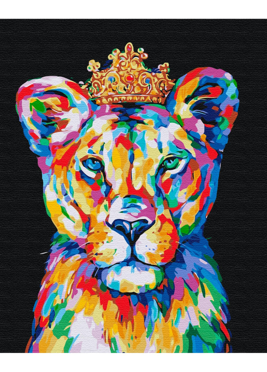 Картина по номерам Радужный князь лев 40x50 см Brushme (257840740)