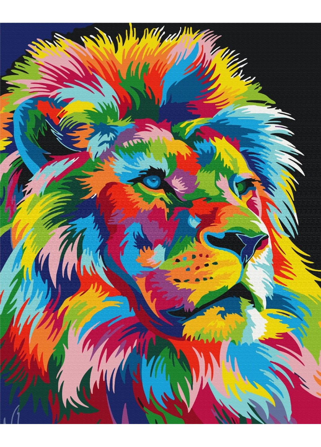 Картина за номерами Райдужний цар звірів 40x50 см Brushme (257840717)