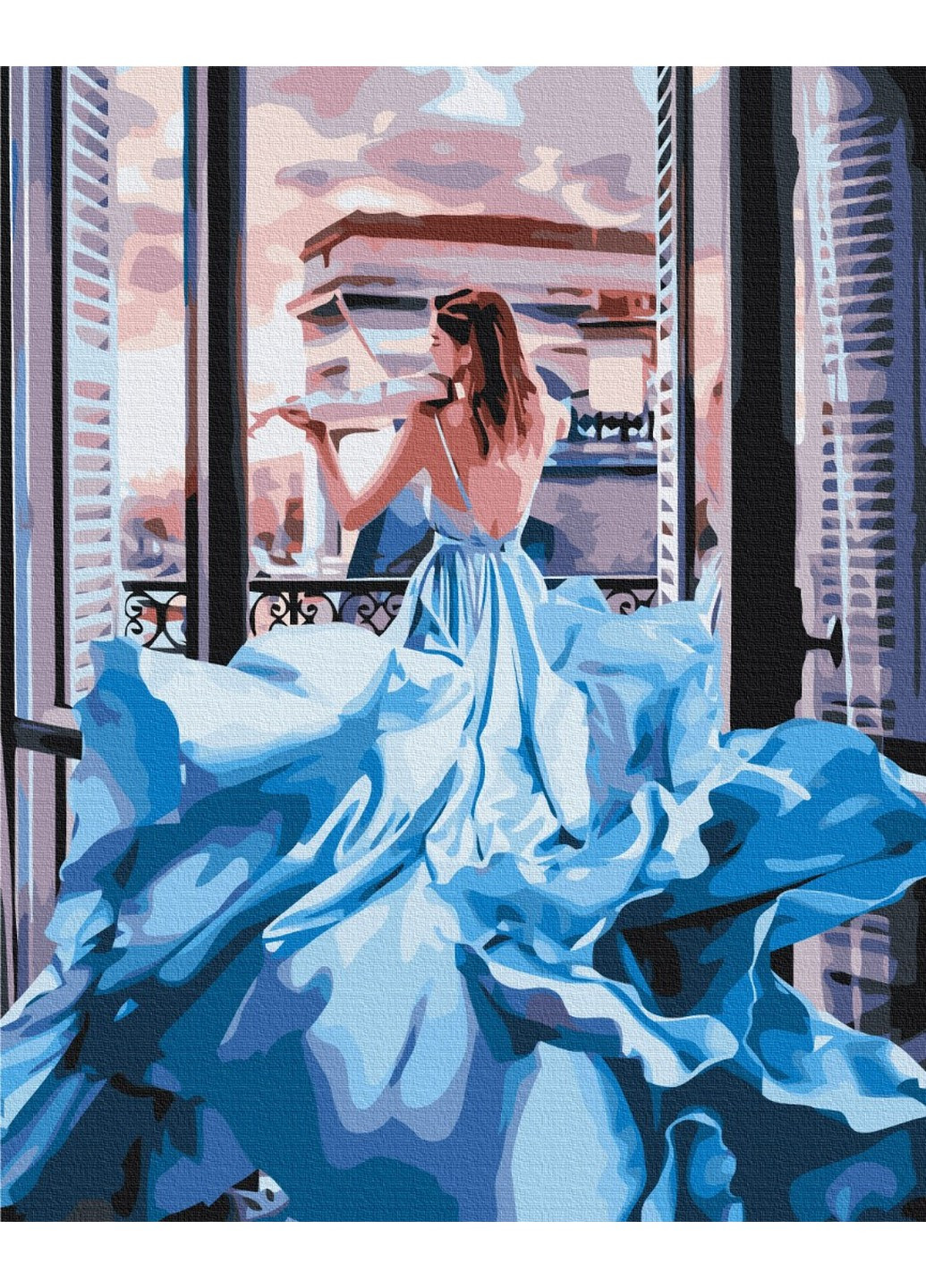 Картина за номерами Дівчина у сукні 40x50 см Brushme (257841155)