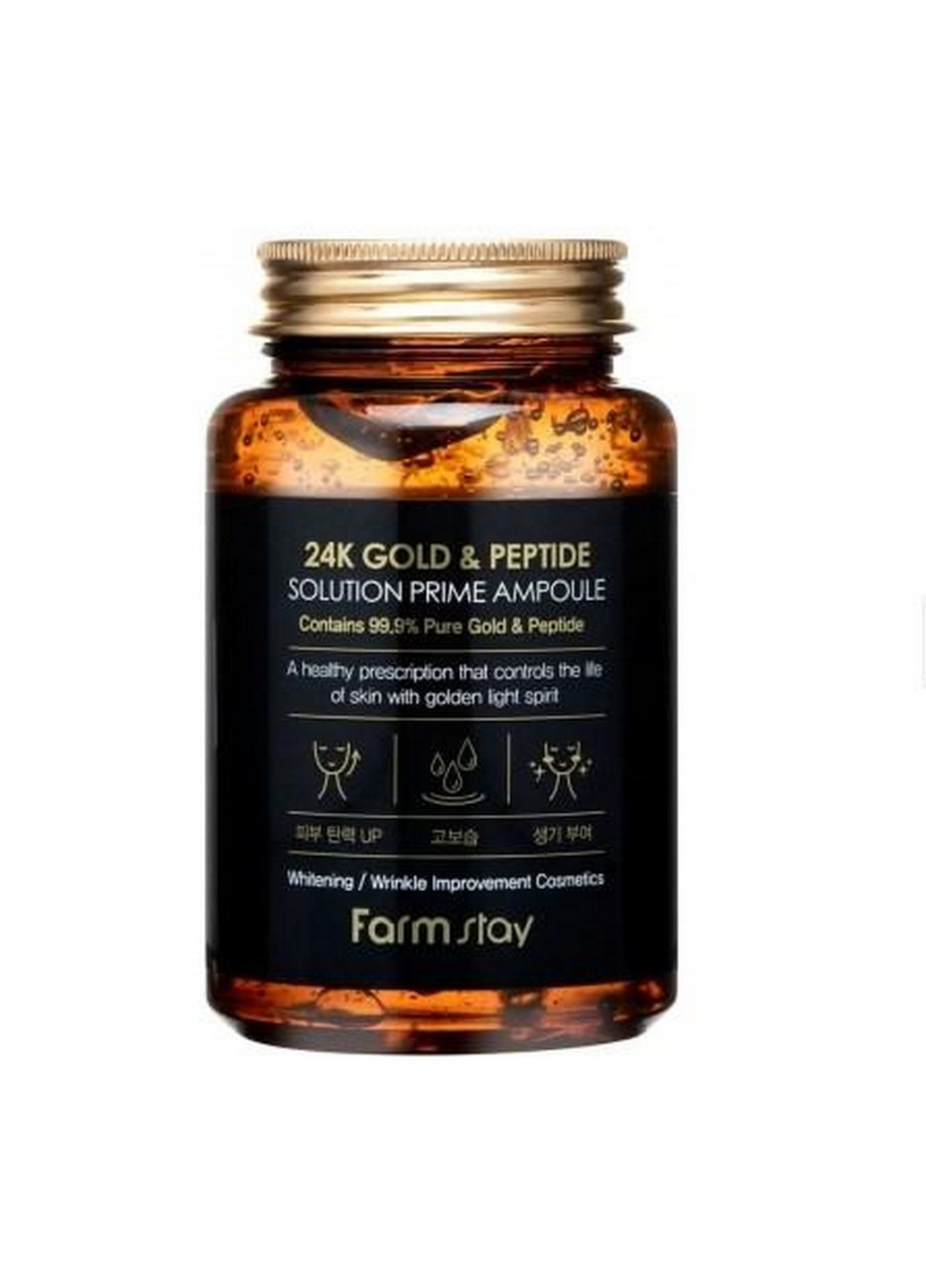 Ампульная сыворотка для лица 24K Gold Peptide антивозрастная 250 мл FarmStay (257840653)