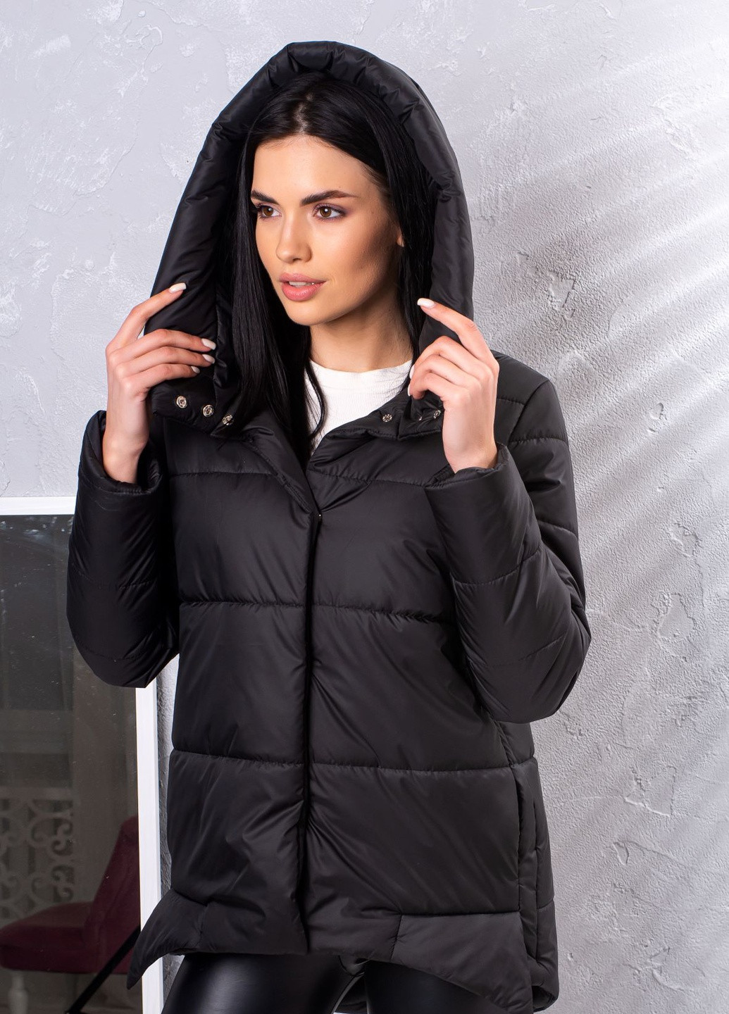 Чорна демісезонна куртка жіноча демісезонна к-014 SoulKiss k-014