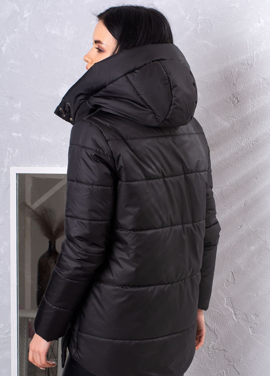 Черная демисезонная куртка женская демисезонная к-014 SoulKiss k-014