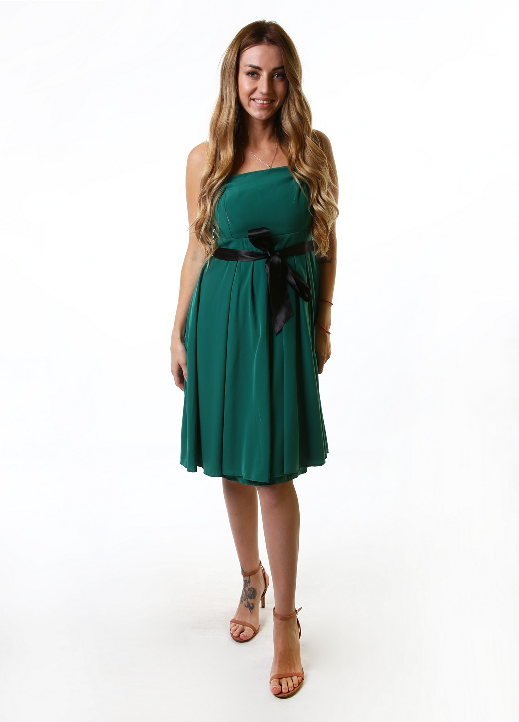 Зеленое кэжуал платье Zalando однотонное