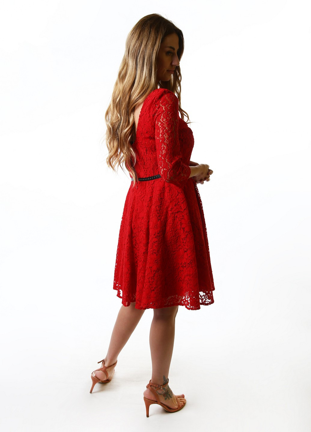 Червона вечірня сукня Guess однотонна