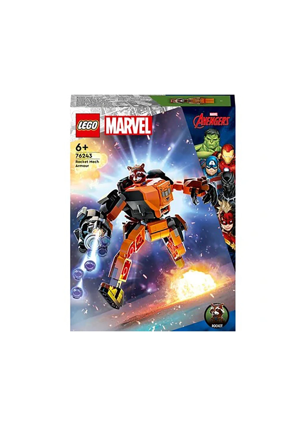 Конструктор Marvel Робоброня Енота Ракеты 76243 Lego (257875079)