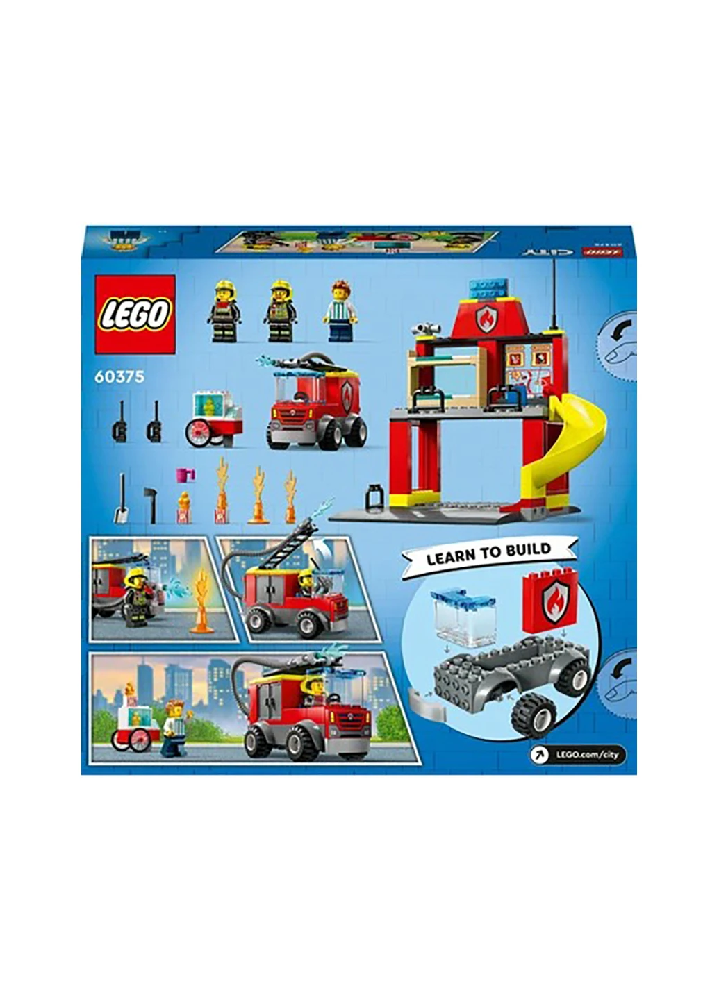 Конструктор City Пожежне депо та пожежна машина 60375 Lego (257875112)