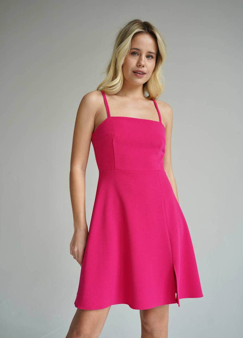 Рожева повсякденний сукня довжини міні з розрізом romashka Ромашка однотонна