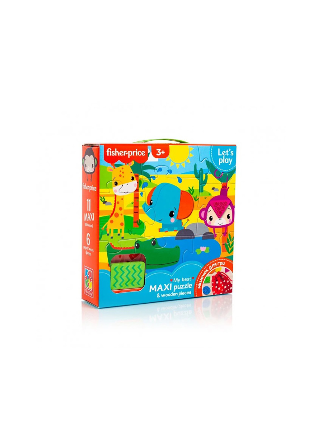 Пазл Fisher-Price. Maxi puzzle & wooden pieces Vladi toys vt1100-01 (257895610)