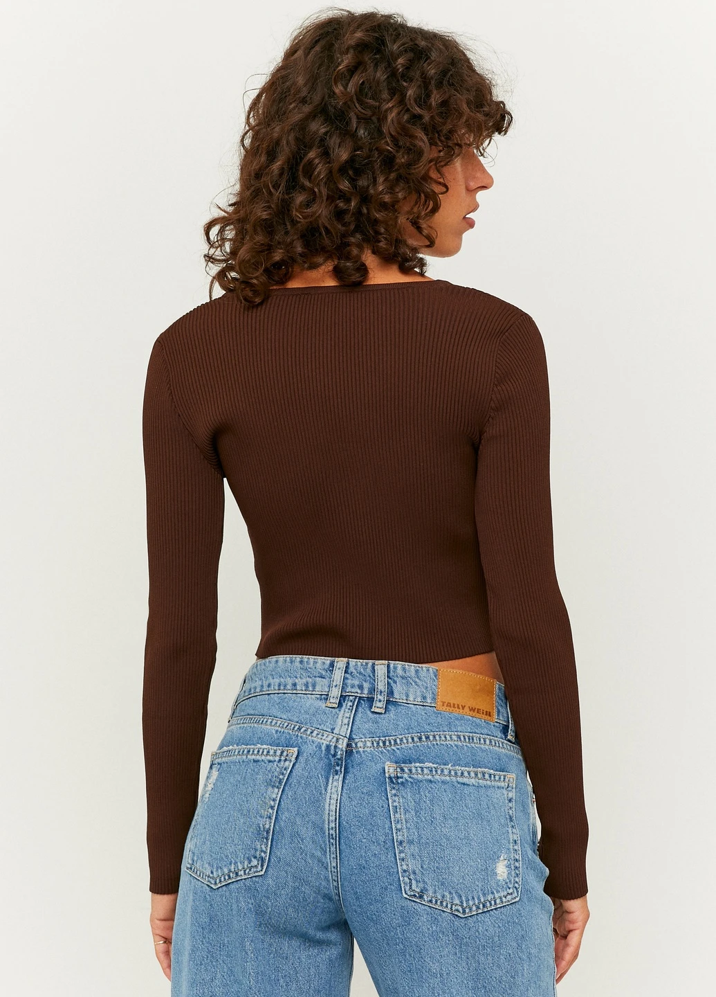 Коричневый пуловер Tally Weijl Fashion Pullovers - WOMEN KNITTED PULLOVER
