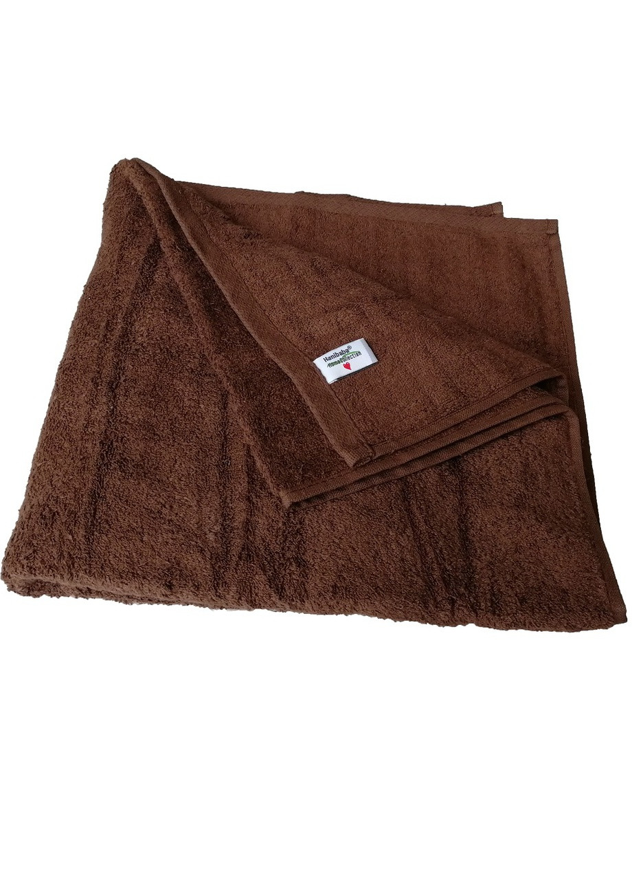 Hanibaba полотенце банное 70х140см однотонный коричневый производство - Турция