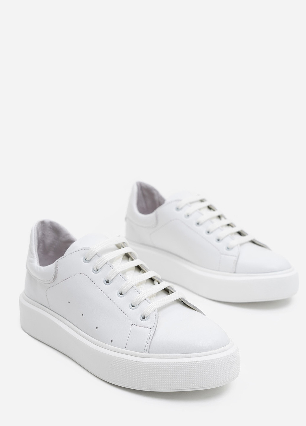 Белые женские кожаные кеды ISSA PLUS OB2-185