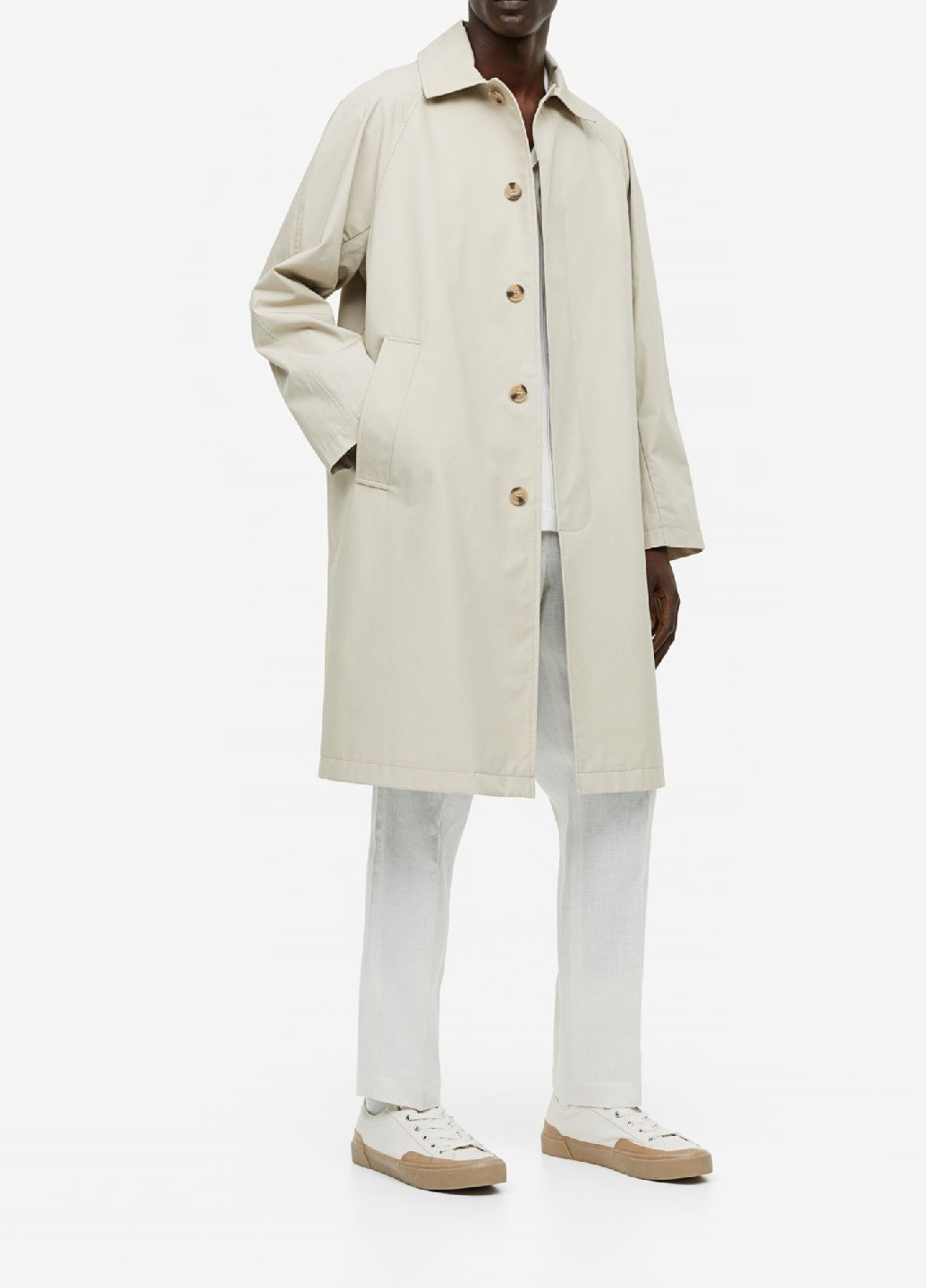Светло-бежевое демисезонное Пальто H&M