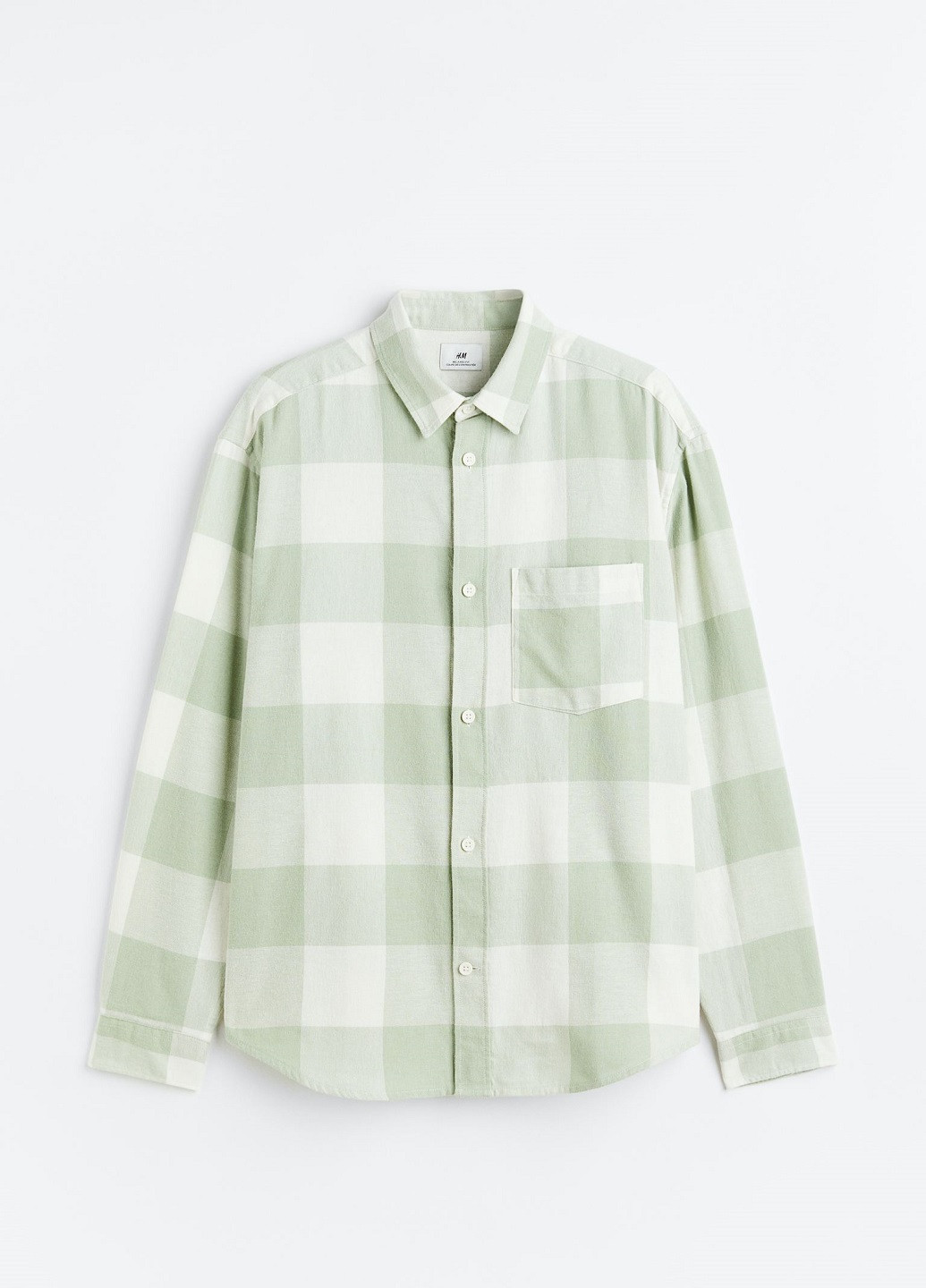 Зеленая кэжуал рубашка H&M