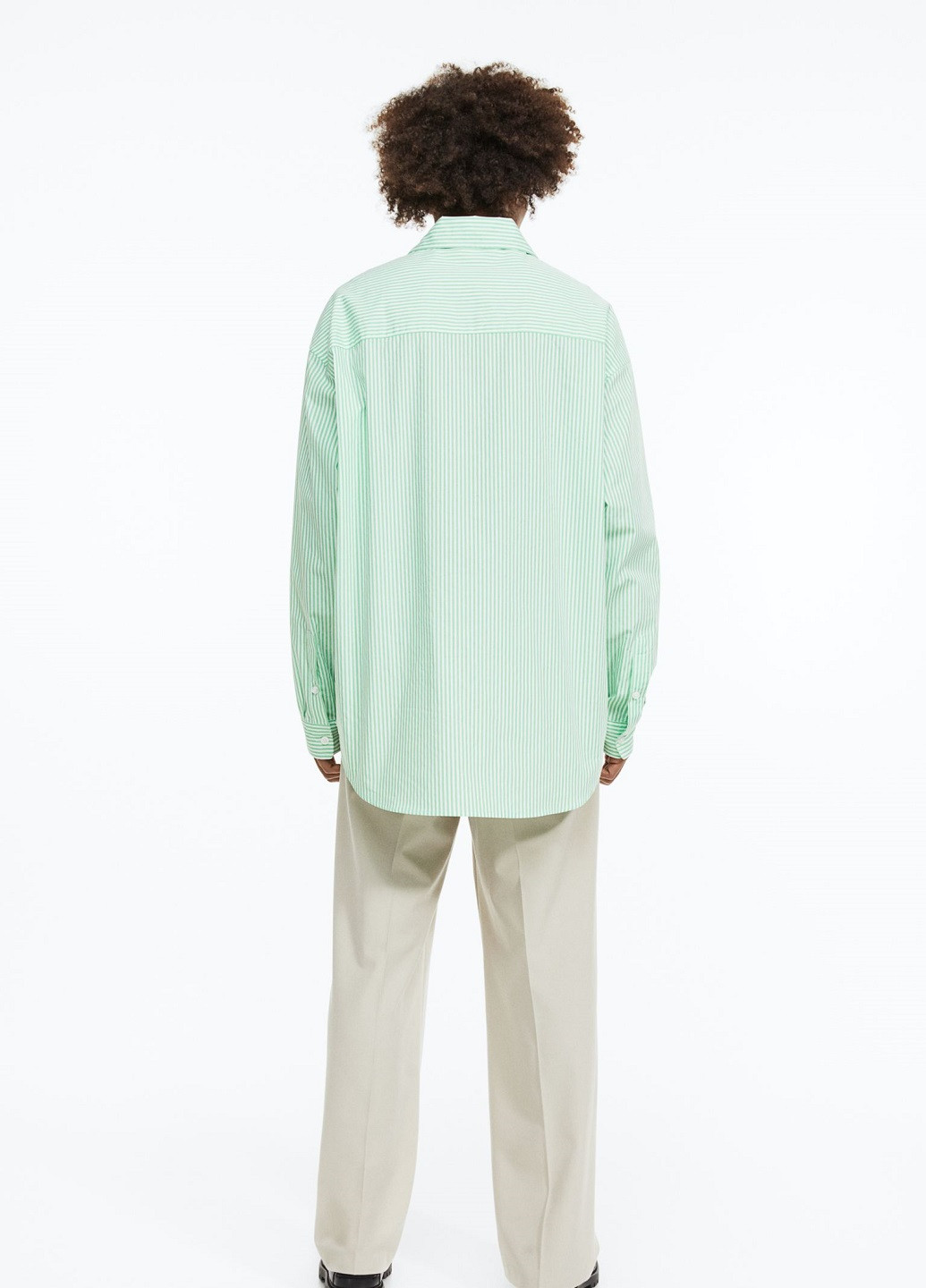 Светло-зеленая кэжуал рубашка H&M