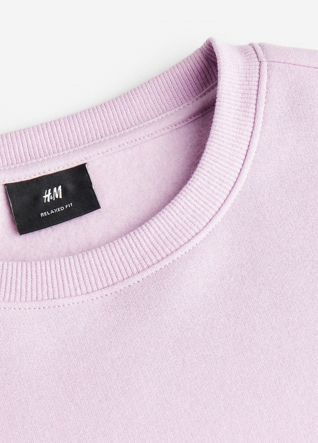 Свитшот H&M - крой светло-фиолетовый кэжуал - (257939133)