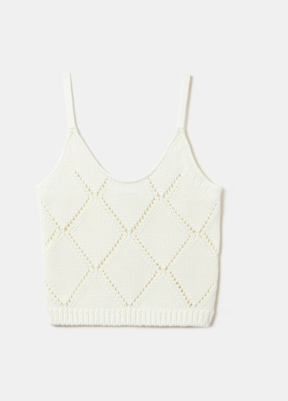 Топ Tally Weijl fashion pullovers - knitted cropped vest (257939820)
