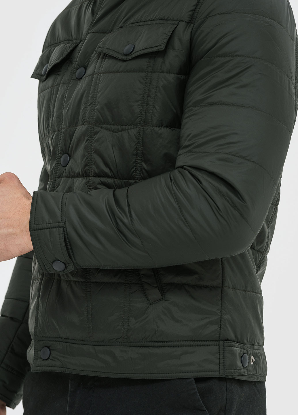 Оливковая (хаки) демисезонная куртка легкая Astoni SONAR