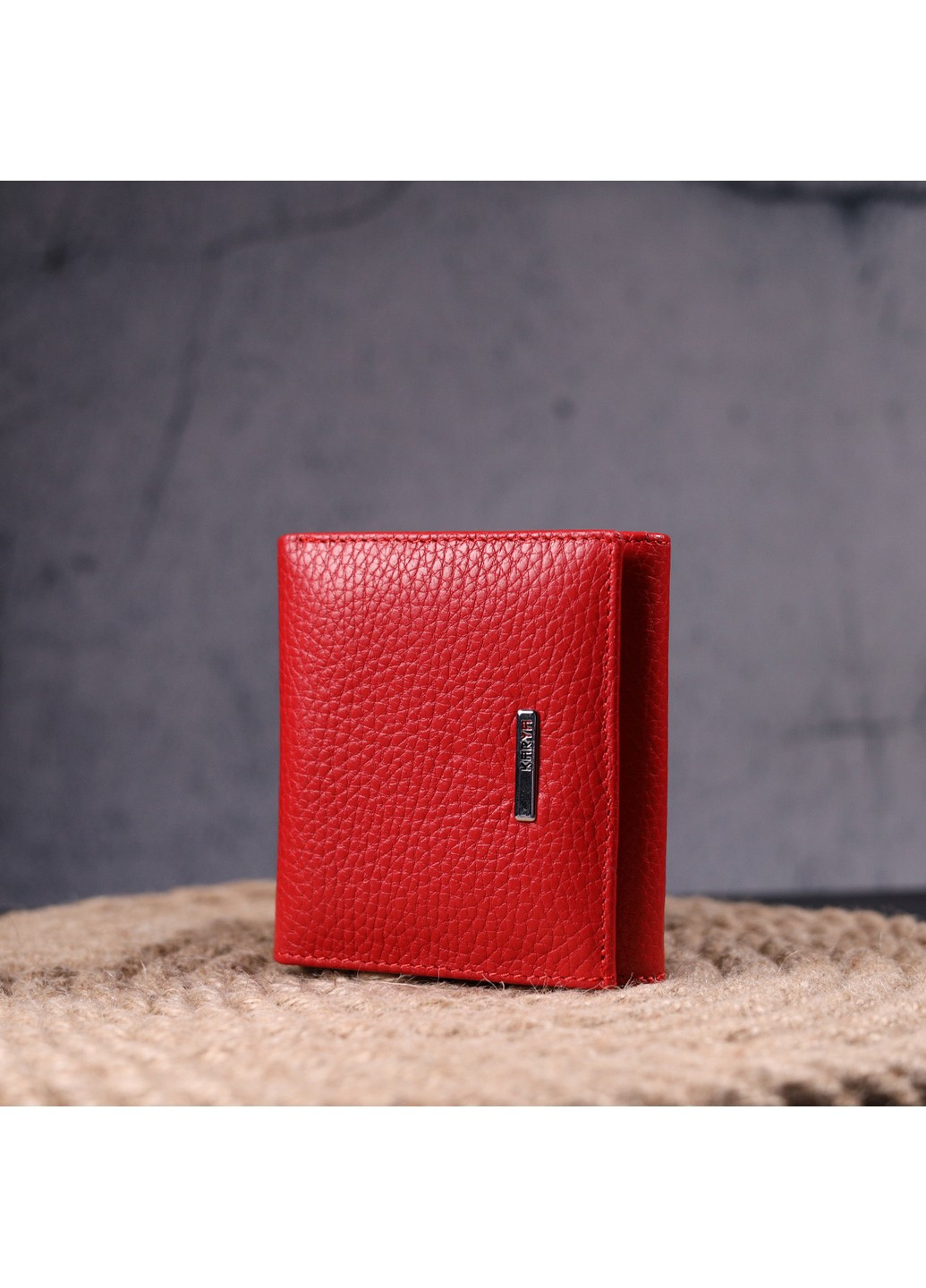 Невеликий жіночий гаманець з монетницею з натуральної шкіри 10,5х10х2 см Karya (257936720)