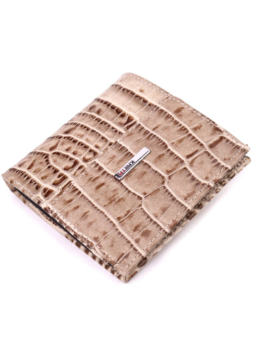 Оригинальный женский кошелек из натуральной кожи под крокодила 10х10х1 см Karya (257936725)