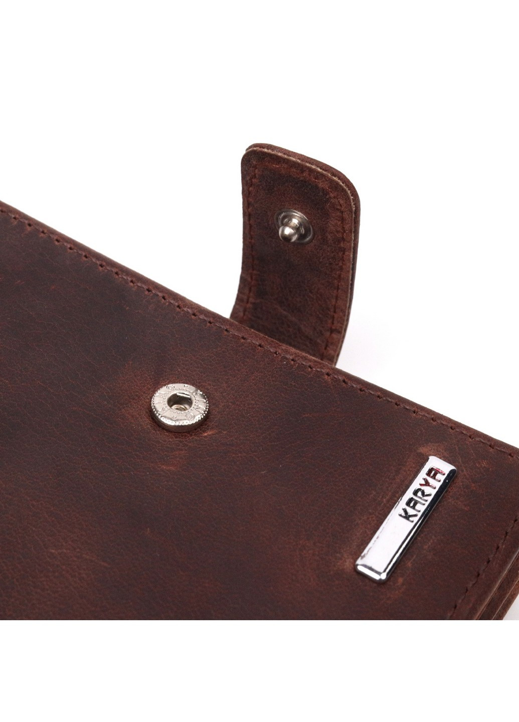Небольшой мужской кошелек в винтажной коже 9,5х11х2,5 см Karya (257936697)