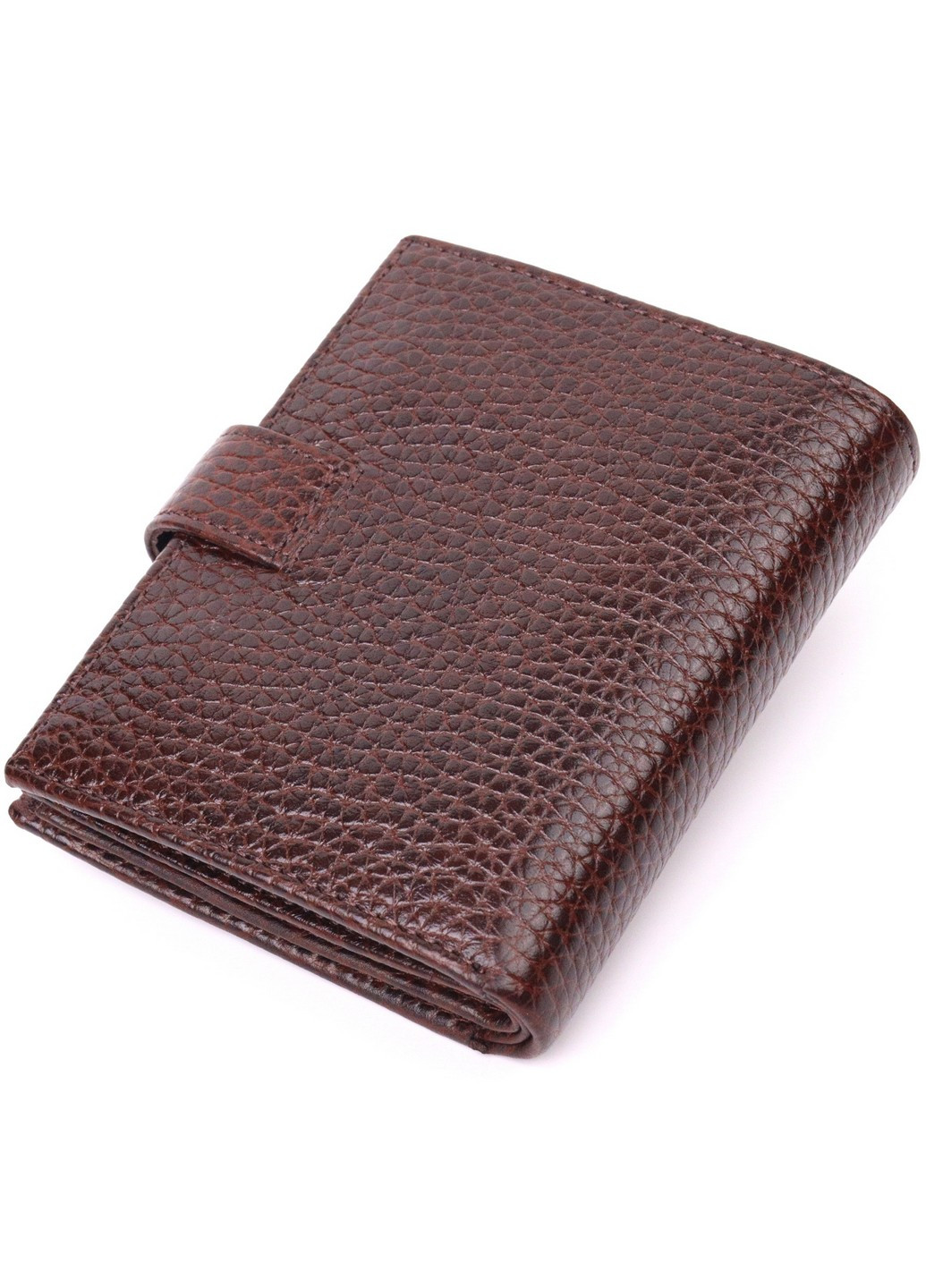 Чоловічий невеликий шкіряний гаманець 9,5х11х2,5 см Karya (257936691)