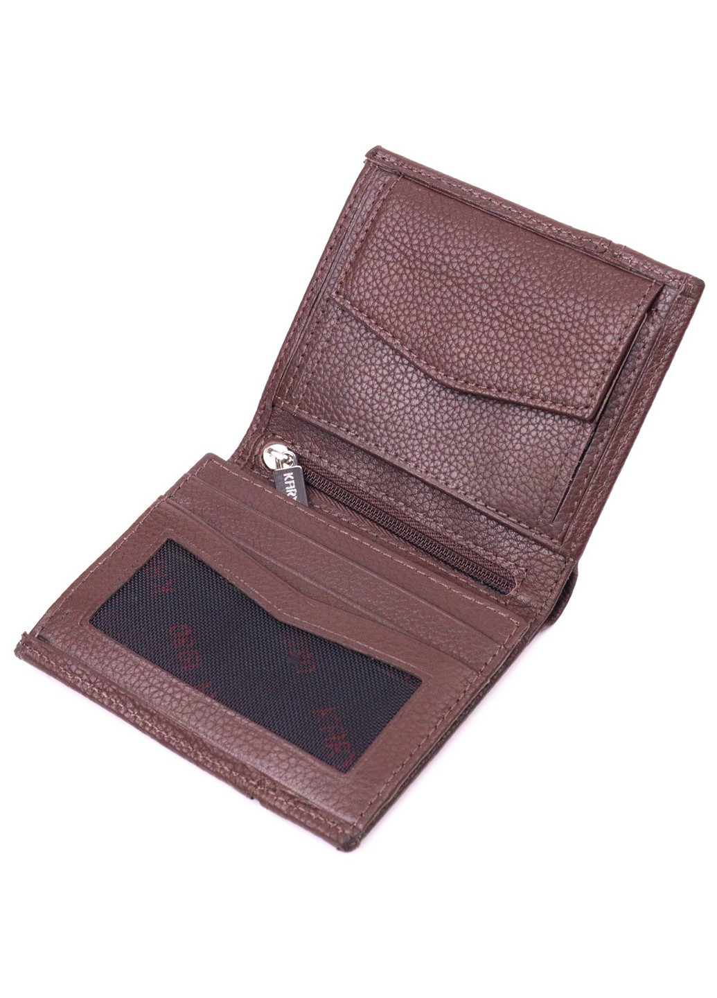 Зручне портмоне для чоловіків із натуральної шкіри 9х10х1 см Karya (257936676)