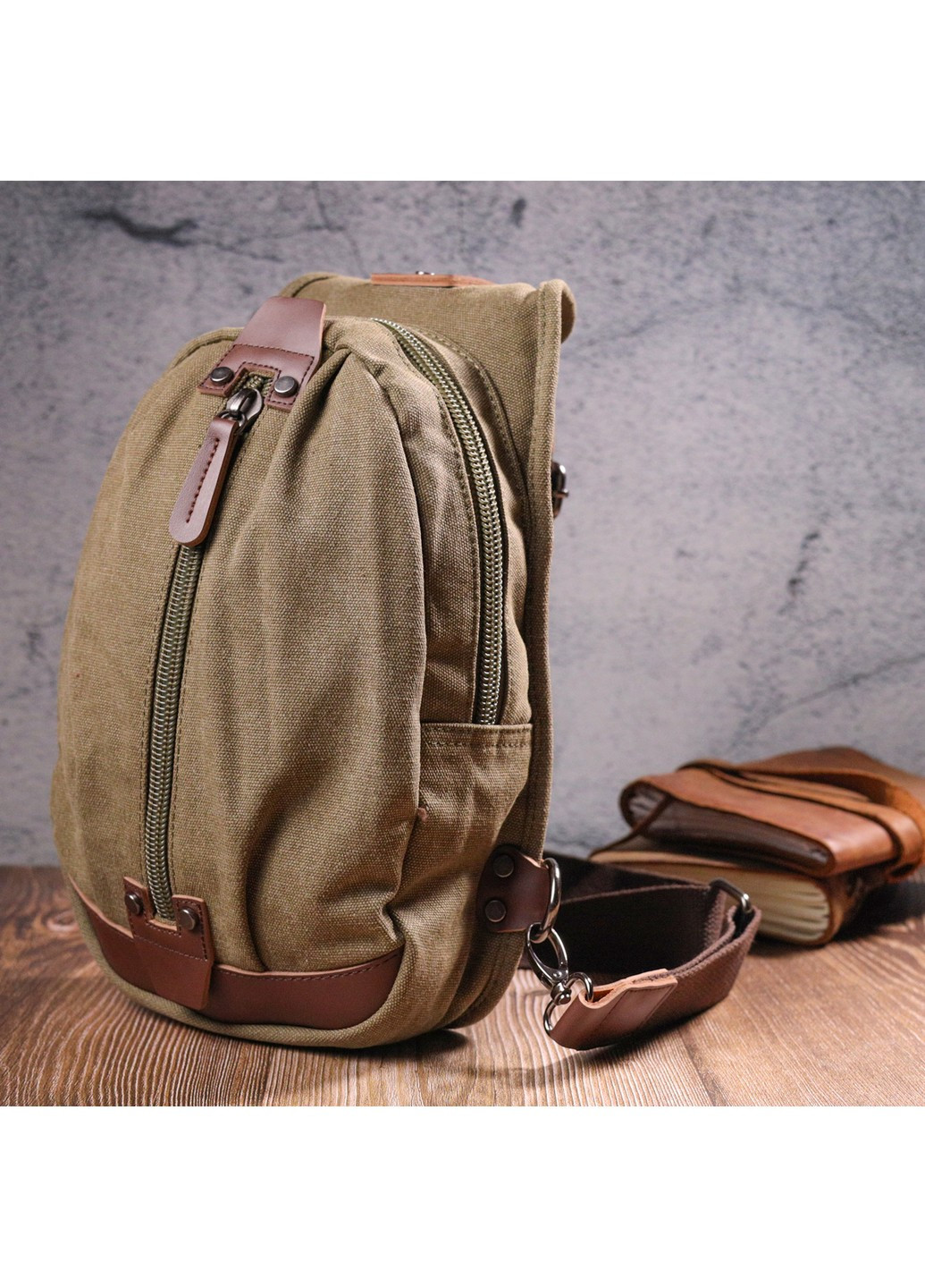 Оригинальная мужская сумка через плечо из текстиля 21х28х9 см Vintage (257936326)