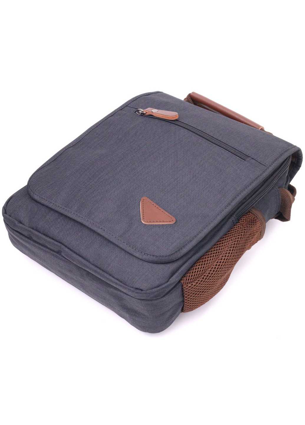 Вертикальна чоловіча сумка через текстильне плече 15х32х8 см Vintage (257936343)