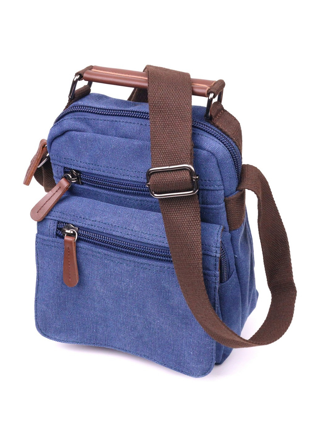 Відмінна чоловіча сумка із щільного текстилю 21х24х9 см Vintage (257936335)