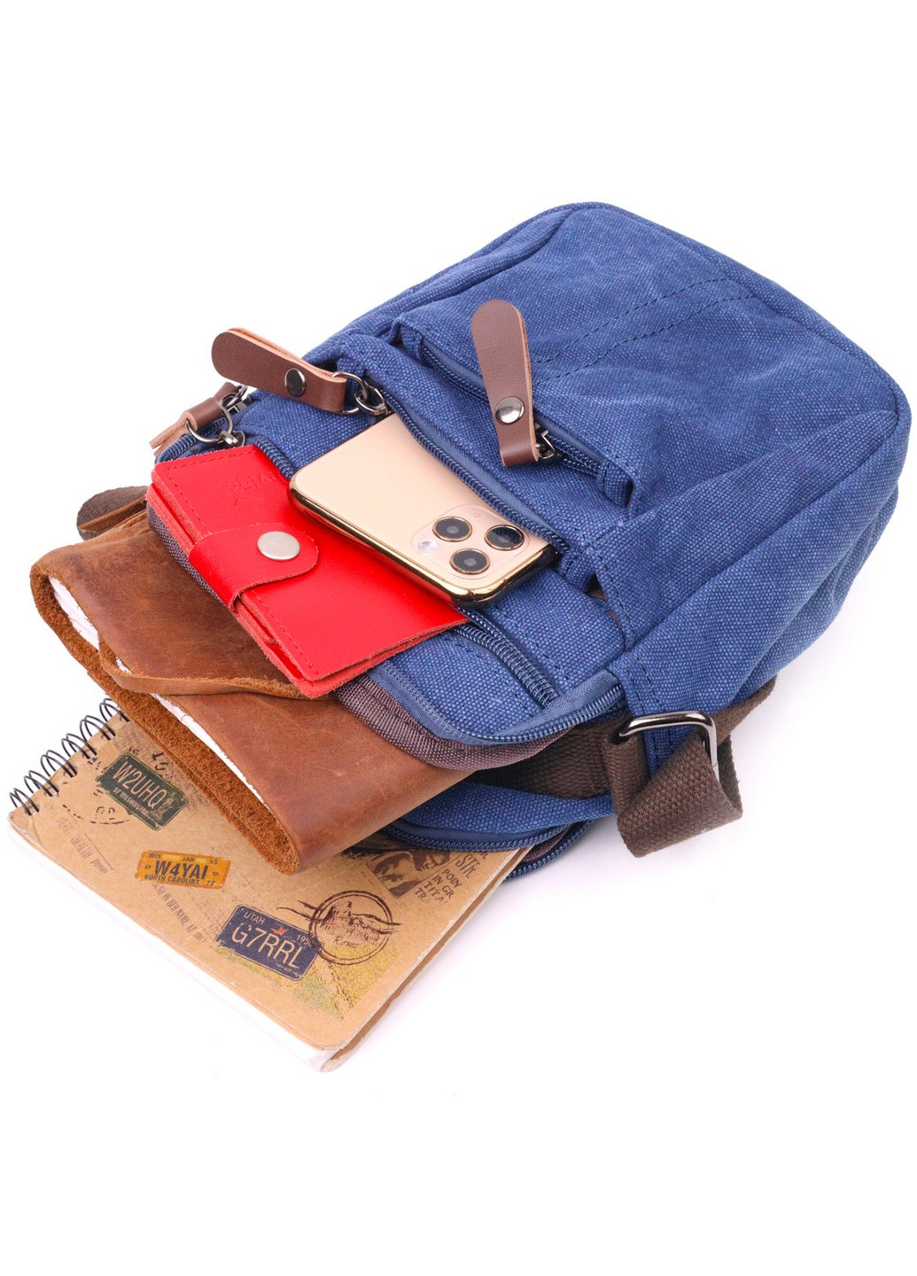 Практичная мужская сумка из плотного текстиля 15х20х8 см Vintage (257936327)