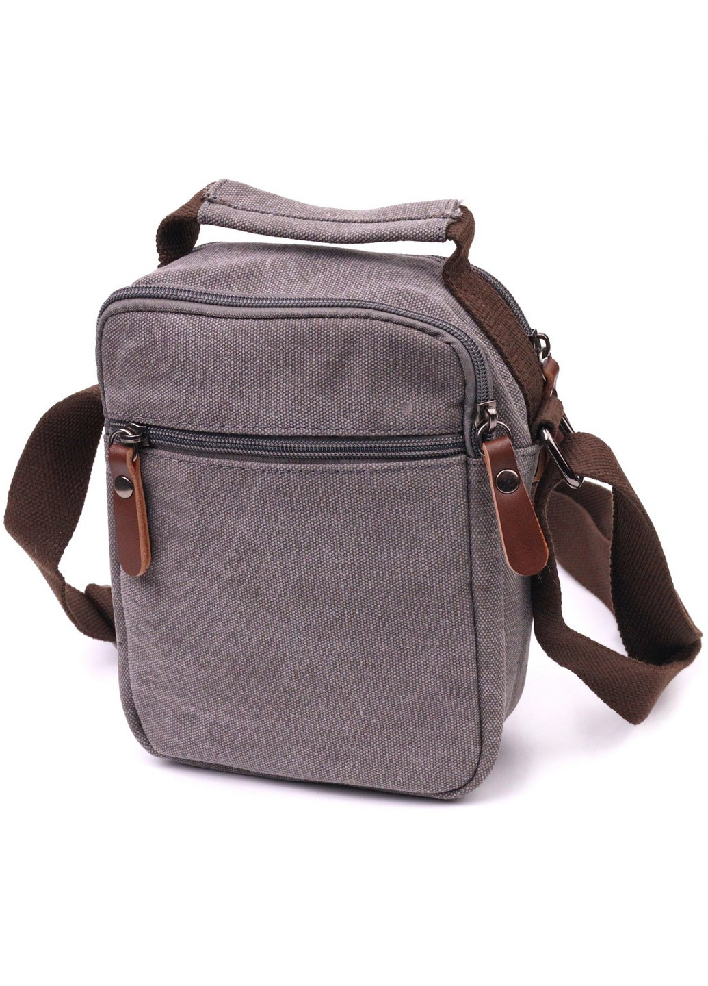 Компактна чоловіча сумка із щільного текстилю 15х20х8 см Vintage (257936350)