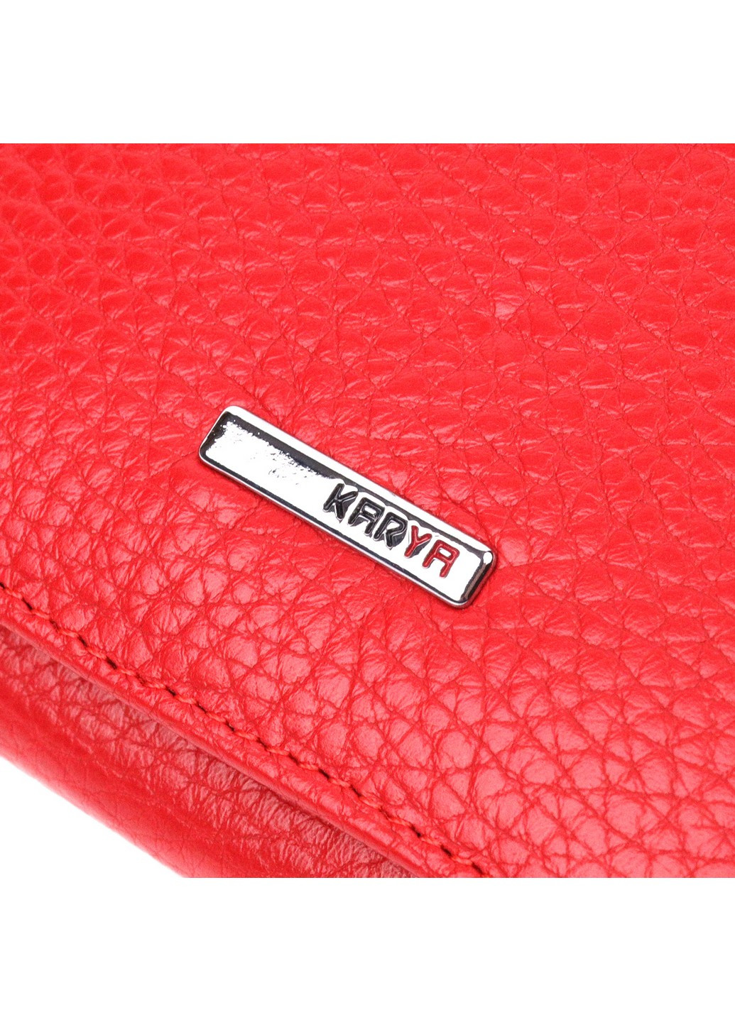 Невеликий жіночий гаманець з монетницею з натуральної шкіри 10,5х10х2 см Karya (257937486)