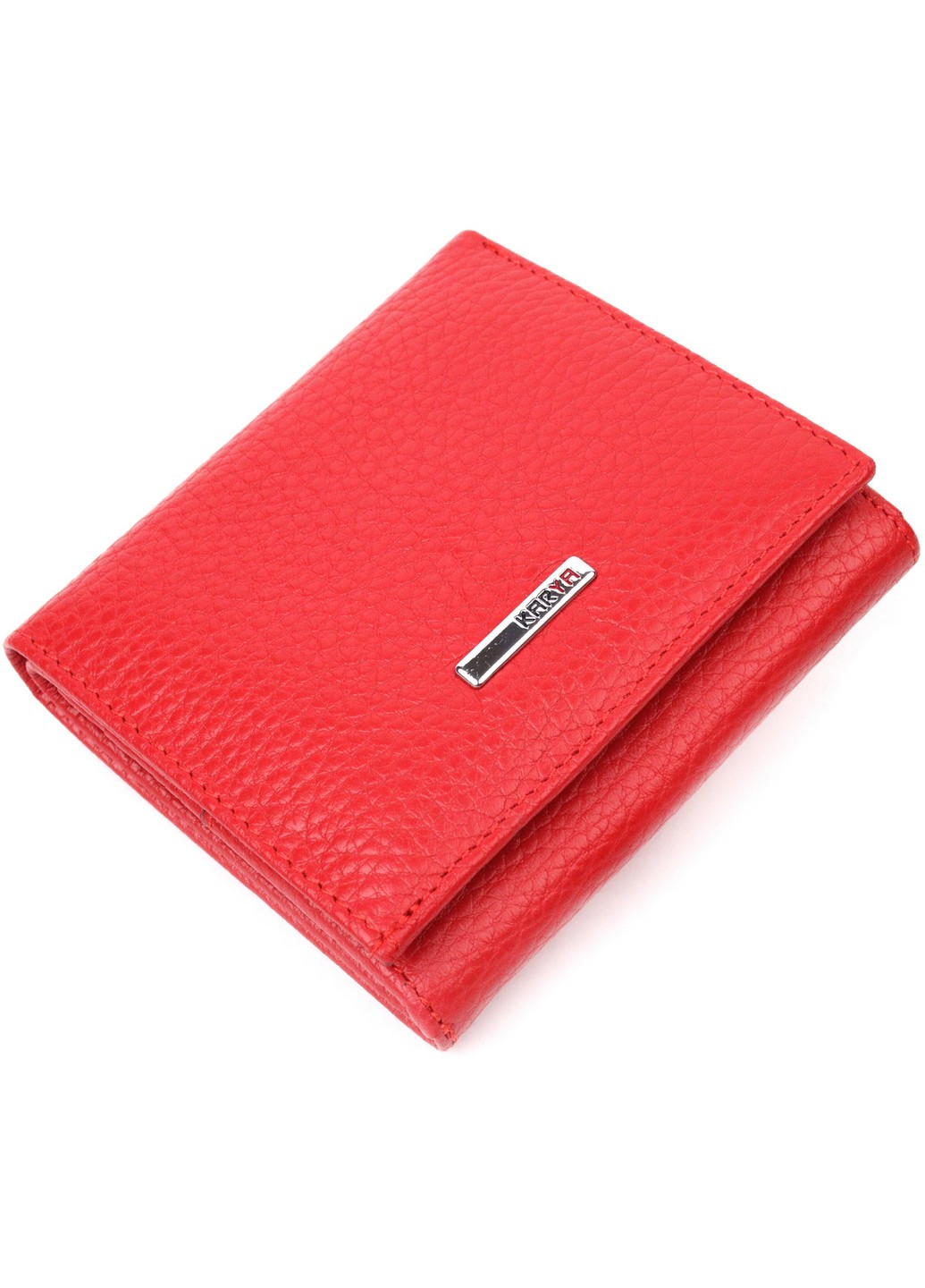 Невеликий жіночий гаманець з монетницею з натуральної шкіри 10,5х10х2 см Karya (257937486)